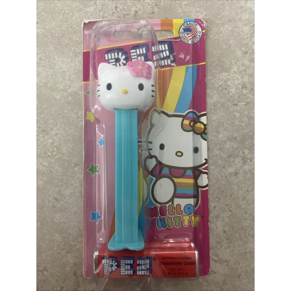 Retired Turquoise Hawaiian Hello Kitty Sanrio Pez Dispenser New Sealed Package